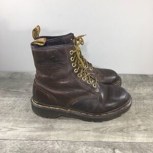 Vintage Dr Doc Martens Made in England Women 1460 Leather Combat Boots UK 5 US 7